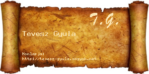 Tevesz Gyula névjegykártya